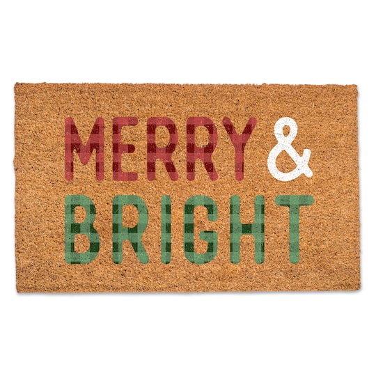 Merry &#x26; Bright Check Doormat
